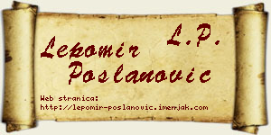 Lepomir Poslanović vizit kartica